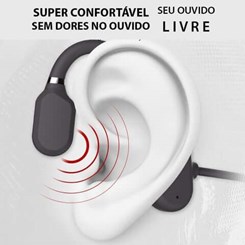 Fone de Ouvido Bluetooth de Condução Osséa Esporte