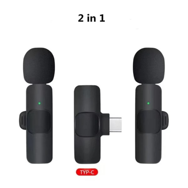 Microfone da Lapela Sem Fio P/ Smartphone Tipo-c