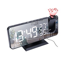 Relógio Despertador Led + Rádio FM com Holograma
