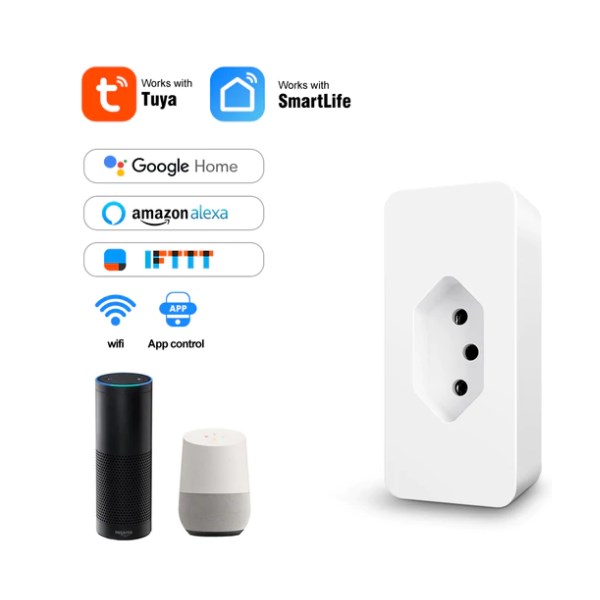 Tomada Inteligente Smart Plug Wi-fi Bivolt Alexa Google Home